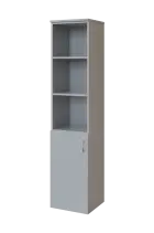 N 5 - 4DN3 kancelářská skříň, 1-dveřová/nika, levá, 1800x400x400, šedá